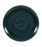 FA591 Stonecast Patina Coupe Plates Rustic Teal 288mm