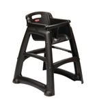 GG477 Sturdy Black High Chair