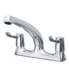 Image of OEA314 Twin Mixer Tap with 3-inch Levers & Swivel Spout