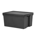 CX096 Bam Recycled Storage Box & Lid Black 96Ltr