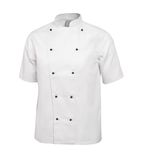 DL711-L Chicago Unisex Chefs Jacket Short Sleeve White L