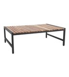 DK903 Steel and Acacia Low Coffee Table 1200x800mm
