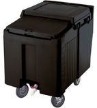 ICS125L110 57kg Sliding Lid Ice Caddy Black