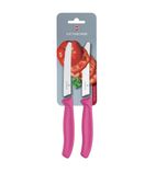 CU555 Serrated Tomato/Utility Knife 11cm Pink (Pack of 2)
