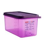 Allergen CM788 Polypropylene 1/3 Gastronorm Food Storage Container Purple 6 Ltr
