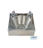 BaSix WS4-TX-BL Stainless Steel Hand Wash Station With AquaTechnix Lever Taps