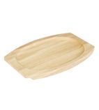 FW979 Wooden Board Base for Cast Iron Oval Sizzler 335 x 205mm