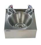 BaSix WS2-TX-BL Stainless Steel Hand Wash Station With AquaTechnix Lever Taps