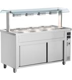 MRV714 1410mm Wide Ambient Stainless Steel Cupboard With Wet Well Bain Marie Top
