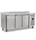 HBC3 Medium Duty 417 Ltr 3 Door Stainless Steel Refrigerated Prep Counter With Upstand