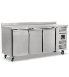Image of LBC3 465 Ltr 3 Door Stainless Steel Freezer Prep Counter With Upstand