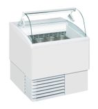 ISETTA 4LX 4 x Napoli Pan White Flat Glass Ice Cream Display Freezer