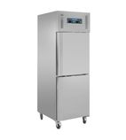 Image of U-Series UA025 600 Ltr Upright Single Door Stainless Steel Dual Temperature Fridge Freezer