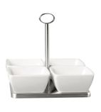 GF164 Stainless Steel Stand with 4x Bowls