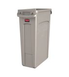 DY111 Slim Jim Container With Venting Channels Beige 87Ltr