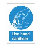 FN838 Use Hand Sanitiser Sign 300mm Self-Adhesive