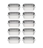 S410 Stainless Steel Gastronorm Tray Set 10 x 1/4 100mm (Pack of 10)