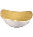 Super Vitrified Stonecast CY737 Triangular Bowls Mustard 185mm (Pack of 12)
