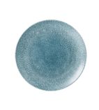 Studio Prints Raku DE882 Large Round Coupe Plate Topaz Blue 288mm