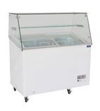 G-Series FL992 270 Ltr White Display Chest Freezer With Glass Lid and Surround
