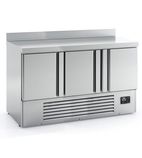 ME1003II Heavy Duty 355 Ltr 3 Door Stainless Steel Refrigerated Prep Counter With Upstand