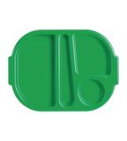 Kristallon U040 Large Polypropylene Compartment Food Trays Green 374.5mm