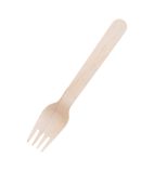 Image of CD903 Disposable Wooden Forks (Pack of 100)