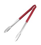 HC854 Colour Coded Serving Tong Red 405mm
