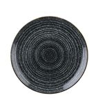 Studio Prints Homespun DA262 Charcoal Black Coupe Plate 217mm