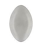 DT927 Equinoxe Oval Service Plates Pepper Grey 350mm