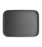 C560 Polypropylene Rectangular Non-Slip Tray Black 510mm