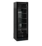 SCU1425 Frameless 387 Ltr Upright Single Glass Door Black Back Bar Bottle Cooler