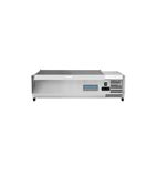 HEF963 5 x 1/4GN Refrigerated Countertop Food Prep Topping Unit With Stainless Steel Lid