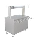 FLEXI-SERVE FS-A3 Plain Top Ambient Cupboard with LED Gantry, Standard Glass & Tubular Trayslide