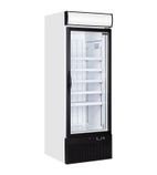 NC2500G 515 Ltr Upright Single Glass Door White Display Fridge With Canopy