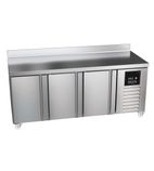 Image of Green SPI-7-180-30-SB Heavy Duty 452 Ltr 3 Door Stainless Steel Refrigerated Prep Counter With Upstand