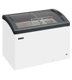 FOCUS 106 GREY 270 Ltr White Display Chest Freezer With Grey Curved Glass Lid