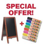 S262 SPECIAL OFFER Securit Large Pavement Board And 8 Zig Posterman Pens