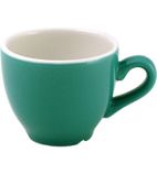 New Horizons M792 Colour Glaze Espresso Cups Green 85ml (Pack of 24)