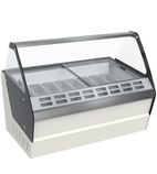 OPTIMUS16 16 x Napoli Pan Cream Curved Glass Ice Cream Display Freezer