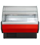 Image of SIGMA10C 1055mm Wide Curved Glass Fresh Meat Serve Over Counter Display Fridge