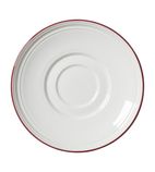 VV2688 Bead Maroon Band Saucers 150mm (Pack of 12)