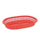 GH967 Oval Polypropylene Food Basket Red (Pack of 6)