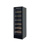Image of WFG 185 414 Ltr Upright Single Glass Door Black Dual Zone Wine Cooler