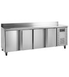 Image of CK7410 553 Ltr 4 Door Stainless Steel Refrigerated Prep Counter With Upstand
