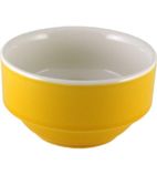 M830 New Horizons Colour Glaze Consomme Bowls Yellow 105mm