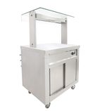FLEXI-SERVE FS-AW2 Chilled Well Ambient Cupboard with LED Gantry, Standard Glass & Tubular Trayslide
