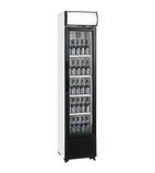 Image of FSC175H 182 Ltr Upright Single Glass Door White Simline Display Fridge With Canopy