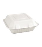 FC526 Bagasse Three-Compartment Hinged Food Containers 237mm (Pack of 200)