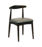 CX429 Austin Dining Chair Dark Walnut with Helbeck Saddle Ash Seat (Pack of 2)